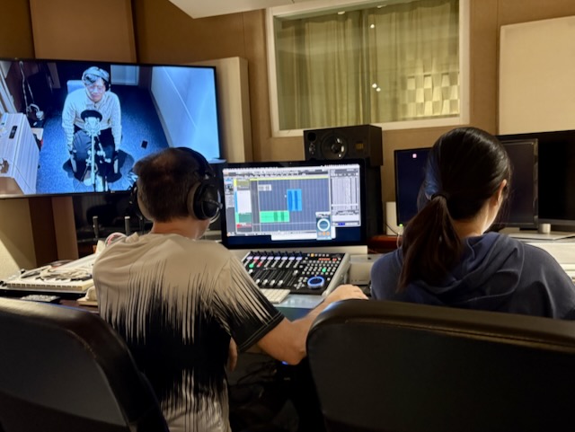 Iris Hu in Beijing studio Chinese Audio dubbing voice talent for game project